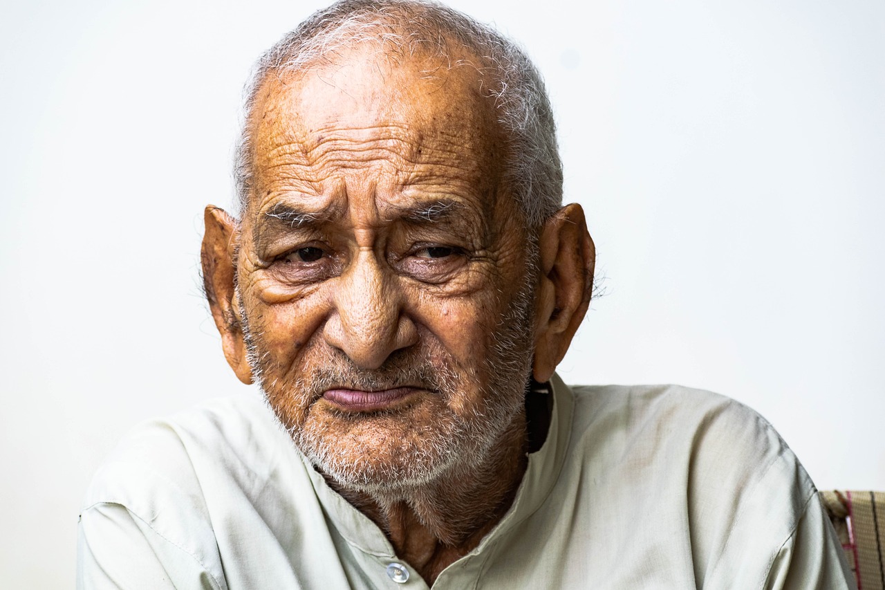 Portrait, old man, elderly — Water-cooled chiller rentals- Small spending huge benefits